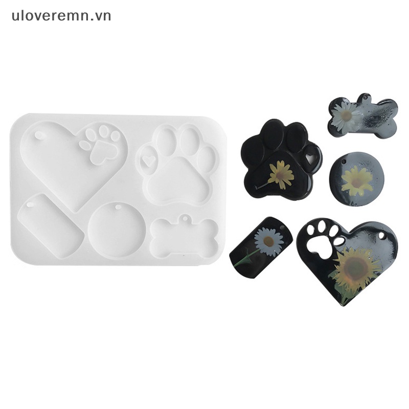 Khuôn Silicone Hình Xương Chó Làm Móc Khóa DIY