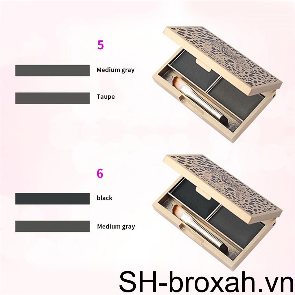 Bảng Phấn Trang Điểm Lông Mày 2 Màu Tự Nhiên Lâu Trôi Chống Thấm Nước Loại 3 Dành Cho Nữ