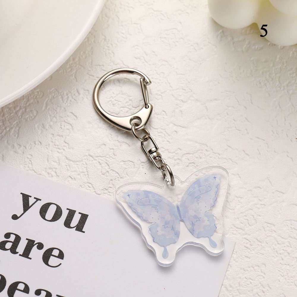 Móc Khóa Hình Bướm Bằng Acrylic Nhiều Màu Sắc Xinh Xắn