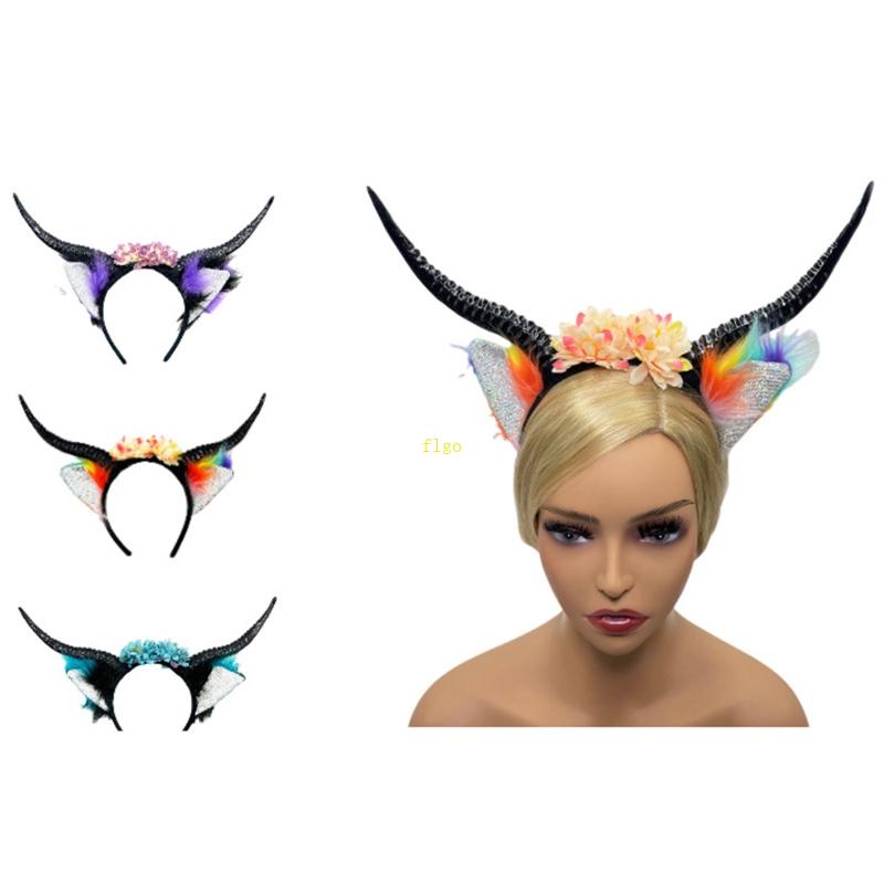 Cài Tóc Hình Sừng Cừu Bằng Oxi Nhân Tạo Hóa Trang Halloween