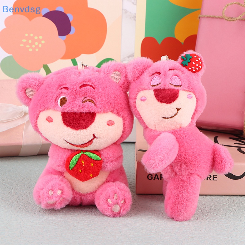 Benvdsg &gt; Móc Chìa Khóa Hình Gấu / Dâu Tây Nhồi Bông Đáng Yêu Trang Trí Ba Lô / Ô Tô