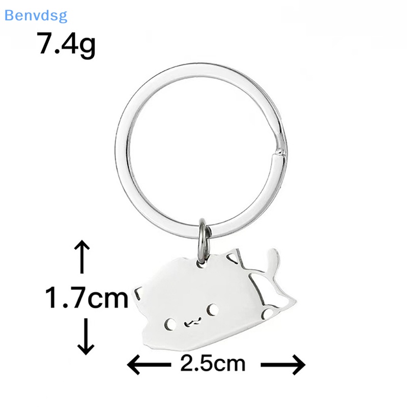 Benvdsg > Móc Khóa Hình Mèo Hoạt Hình Bằng Thép Không Gỉ Trang Trí Túi Xách