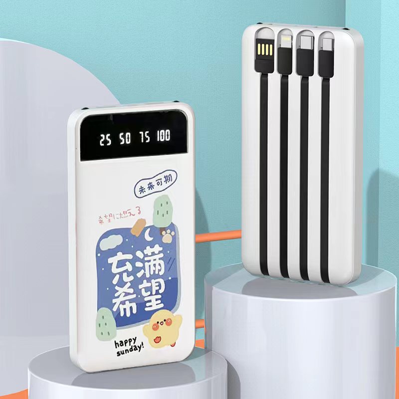 Pin Sạc Dự Phòng Mini 20000mAh Sơn Hoạt Hình Siêu Mỏng