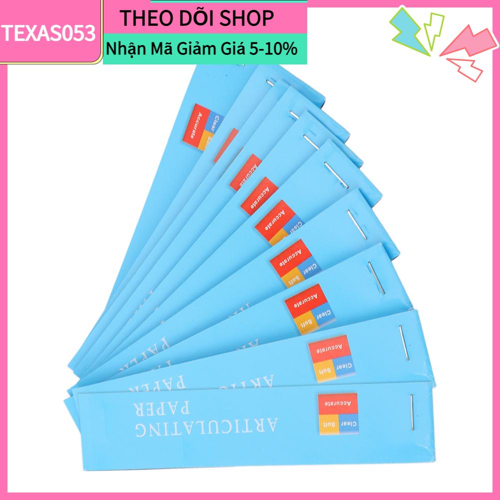 Texas053 400 chiếc Màu Xanh Mỏng Nha Khoa Giấy Khớp Nối Hai Mặt Cắn Dải Miệng