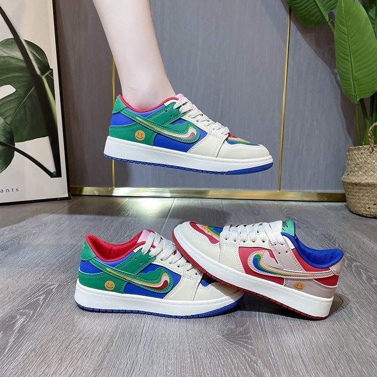 Yuanyang Giày Thể Thao Da Mềm Đế Cao Su Thời Trang Cho Nữ