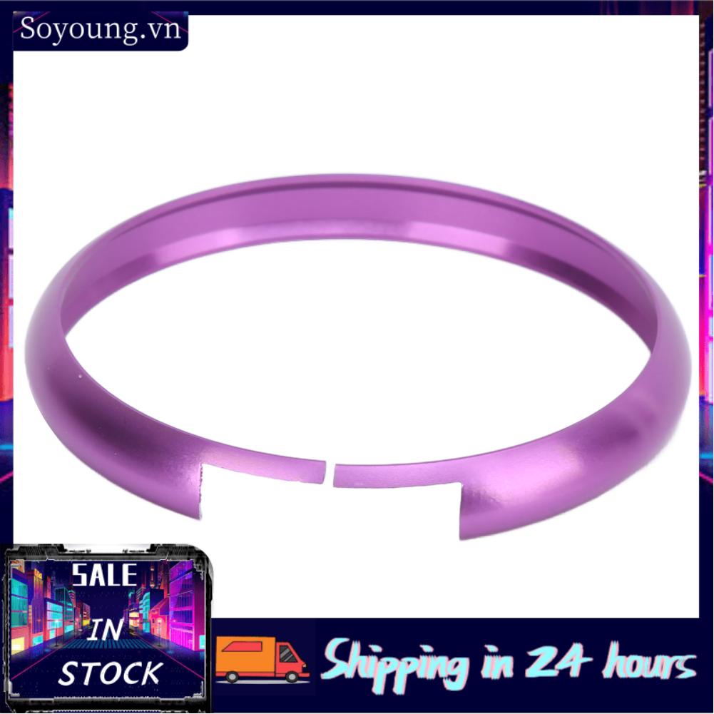 Soyoung Car  Key Fob Decorative  Trim Purple Aluminum Replacement for MINI R55 R56 R57 R58 R59 R60 2008‑on