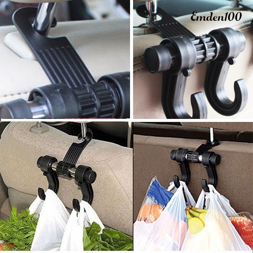 [EMDEN] Giá Đỡ Túi Mua Sắm Hai Móc Treo Lưng Ghế Ô Tô