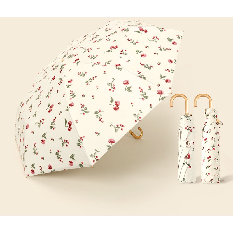 Ô dù nhẹ che mưa nắng màu retro chất lượng