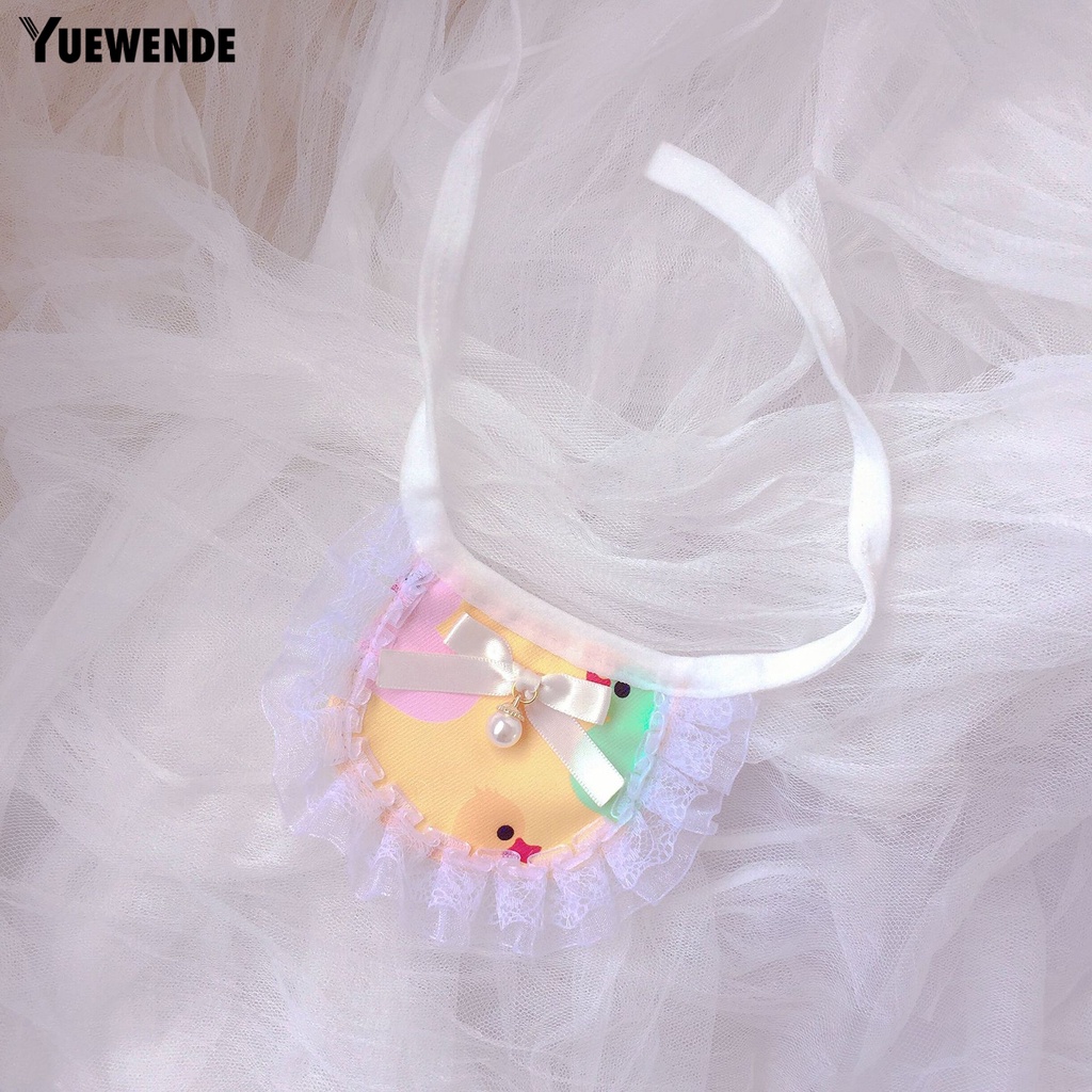 Khăn Choàng Cotton Phối Ren Họa Tiết Hoạt Hình Dùng Làm Phụ Kiện Chụp Ảnh Cho Cún Cưng