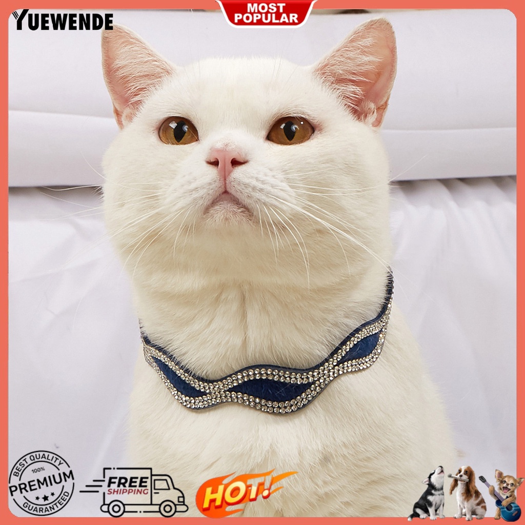 Vòng Cổ Đính Kim Cương Giả Chống Mài Mòn Cho Thú Cưng YQ.E