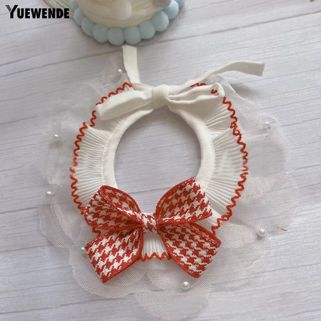 Yếm Đeo Cổ YQ.E Bằng Polyester Siêu Mềm Nhiều Lớp Thắt Nơ Xinh Xắn Cho Thú Cưng