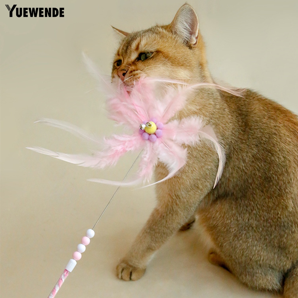 Yq.e Đồ Chơi Dây Thép Thể Thao Hình Bông Tuyết / Cối Xay Gió Lông Vũ Thanh Lịch Vui Nhộn Cho Mèo Cưng