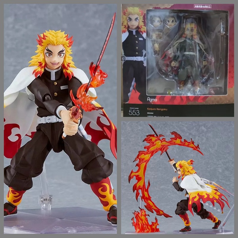 Mô Hình Nhân Vật Rengoku Kyojuro Figma 553 Có Thể Di Chuyển Được# Mô Hình Nhân Vật Hashira Action Hoạt Hình Flame Hashira