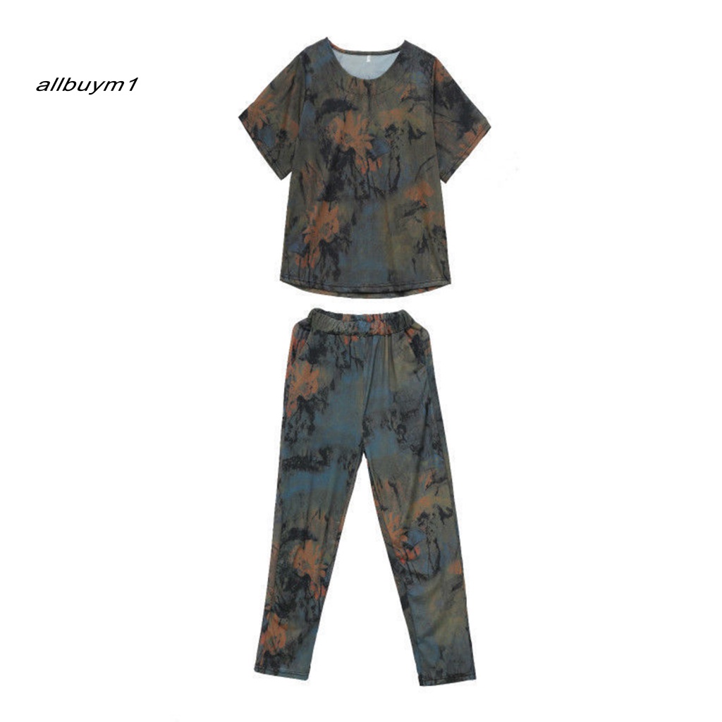 Set 2 Món Áo Tay Ngắn Phối Quần Dài Thời Trang Trẻ Trung