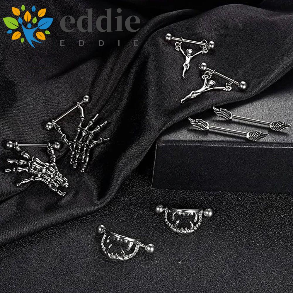 Khuyên Mũi Thép Không Gỉ Hình Đầu Lâu 26Eddie