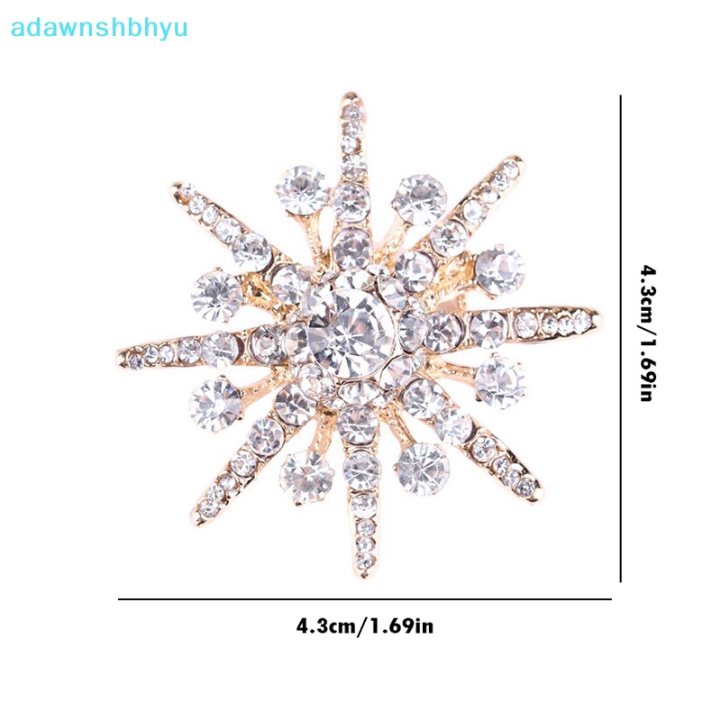 Trâm Cài Áo Hình Bông Tuyết Đính Đá Phong Cách Retro Thời Trang Cho Nam Nữ