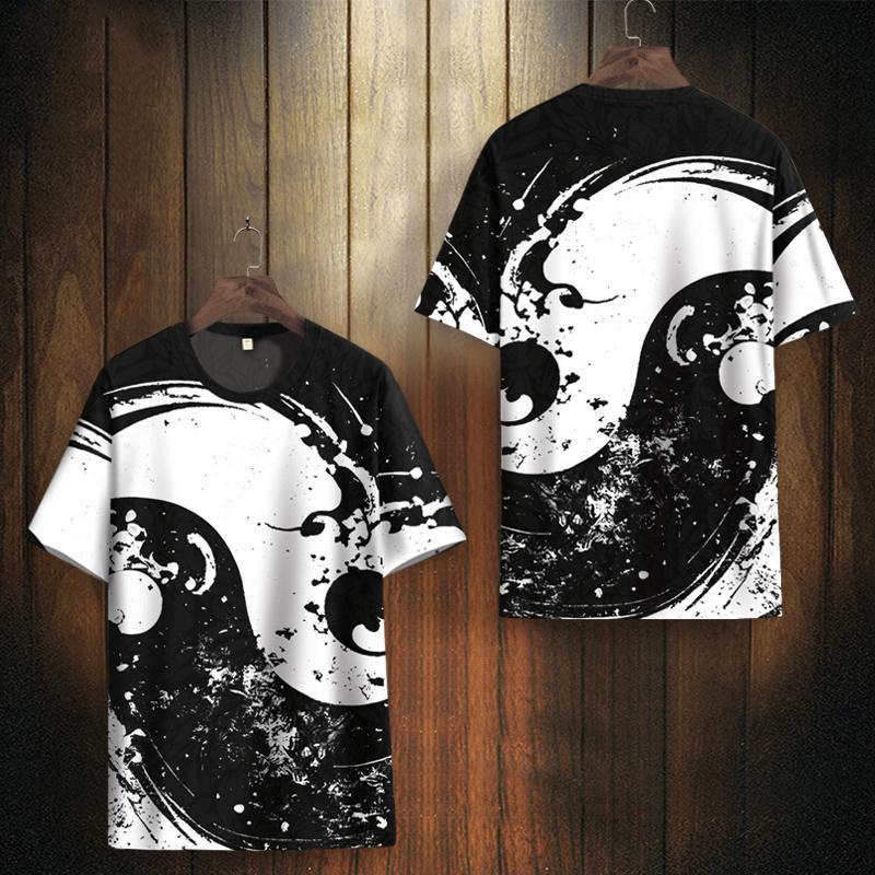 Áo Thun Ngắn Tay In Hình Phong Cách Trung Hoa Thời Trang Mùa Hè Dành Cho Nam