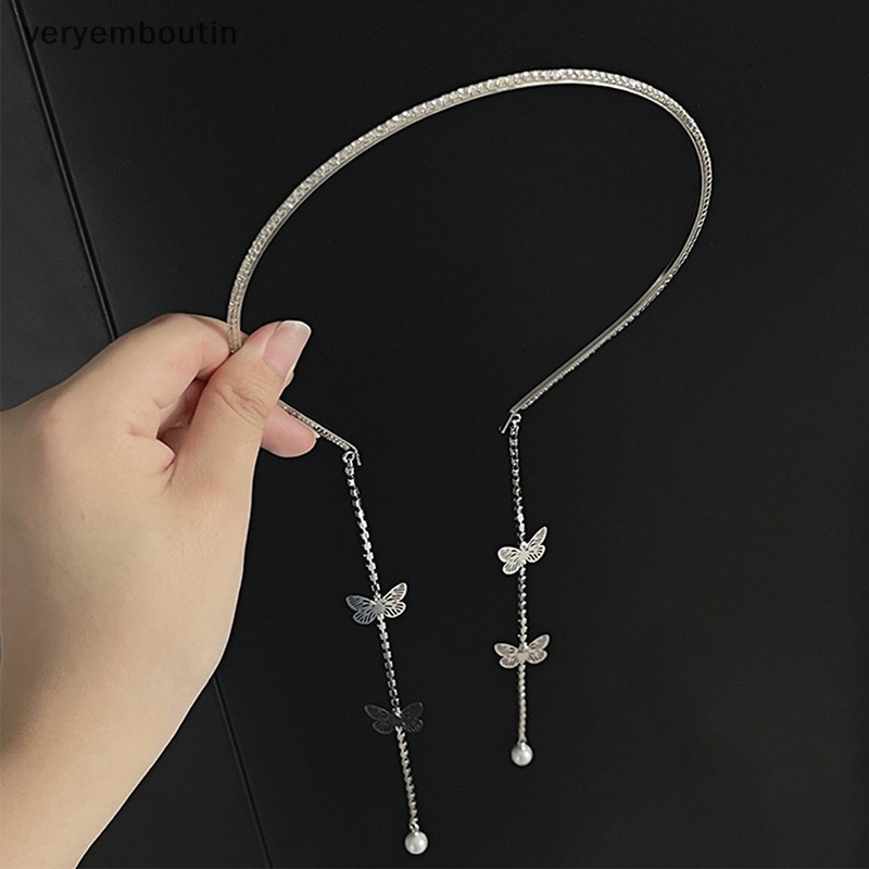 Băng Đô Cài Tóc Co Giãn Chống Trượt Đính Hạt Ngọc Trai / Bướm Dành Cho Cô Dâu / Tiệc Cưới