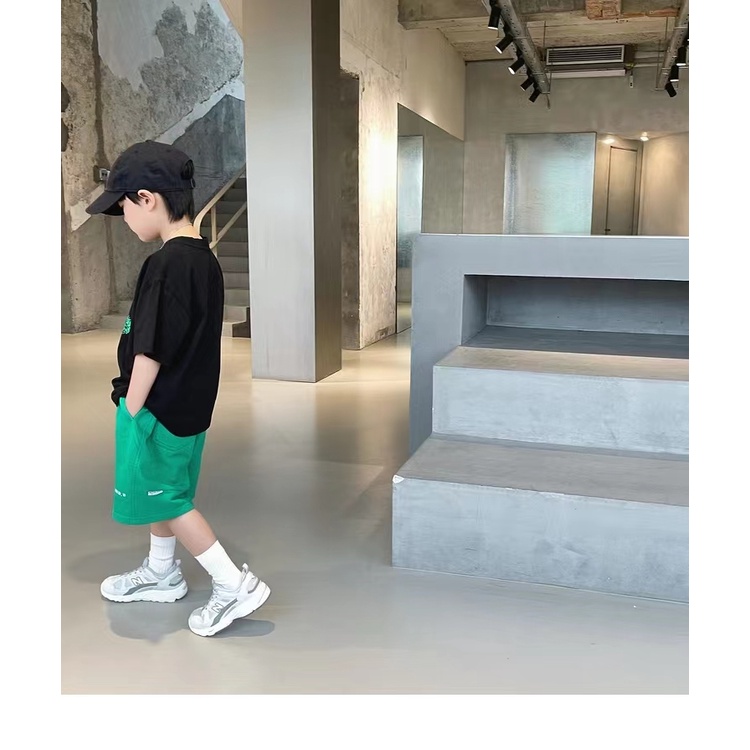Áo Thun 100% Cotton Tay Ngắn Dáng Rộng Unisex Cho Bé Từ 2-14 Tuổi