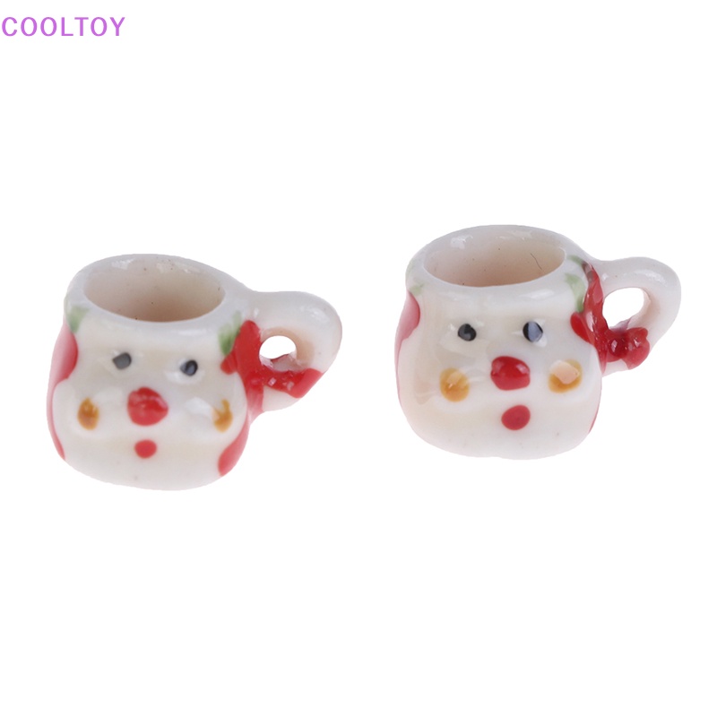Bộ Tách Uống Trà Và Tách Cà Phê Bằng Sứ Kiểu Giáng Sinh Tỷ Lệ 1: 12 Trang Trí Nhà Búp Bê