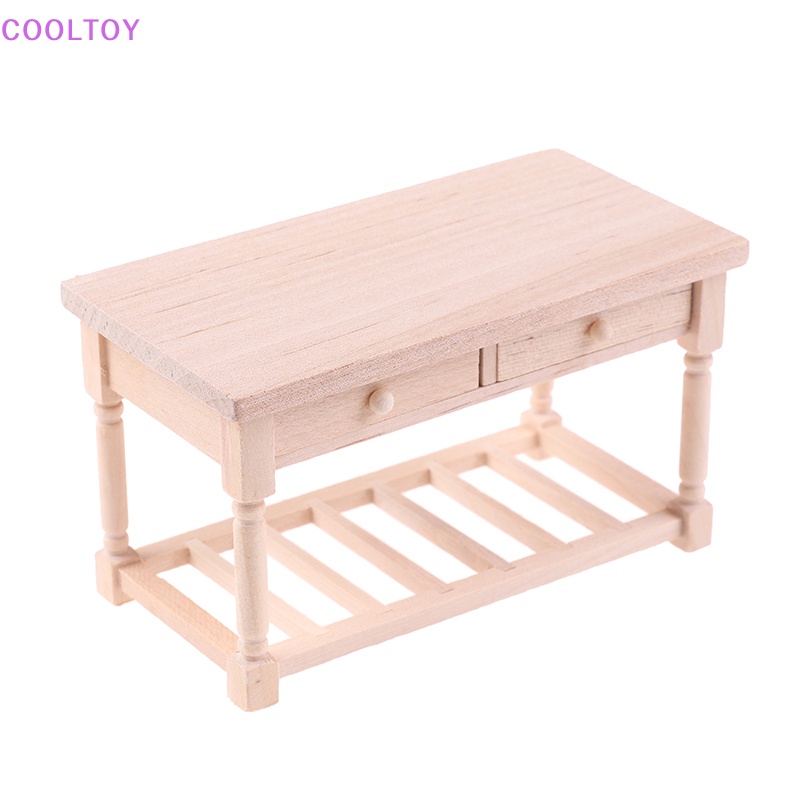 Mô Hình Bàn Gỗ Có Ngăn Kéo Dùng Trang Trí Nhà Búp Bê Tỷ Lệ 1: 12