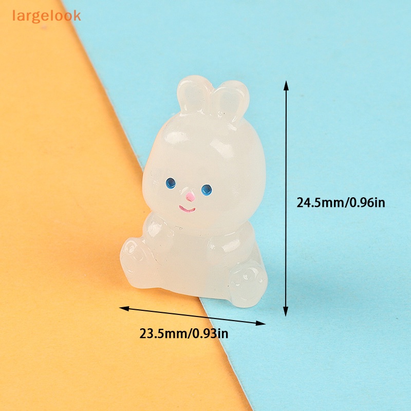 Set 2 Chú Thỏ Mini Dạ Quang Dễ Thương Dùng Để Trang Trí