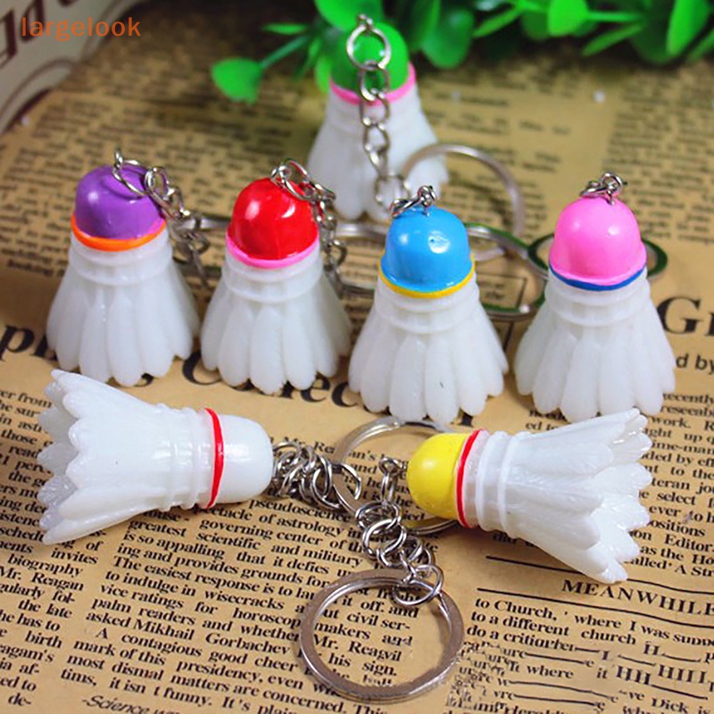 Móc Khóa Quả Cầu Lông Mini Bằng Nhựa PVC Dễ Thương Giá Đỡ