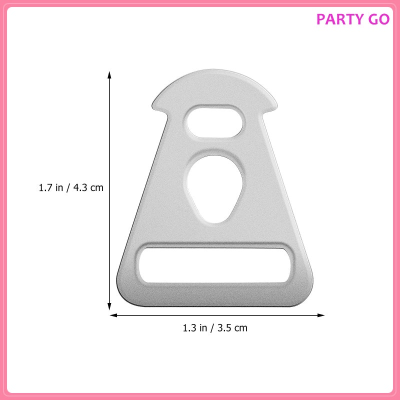 Set 10 Móc Khóa Tam Giác Bằng Thép Không Gỉ Dùng Để Cố Định Lều Trại