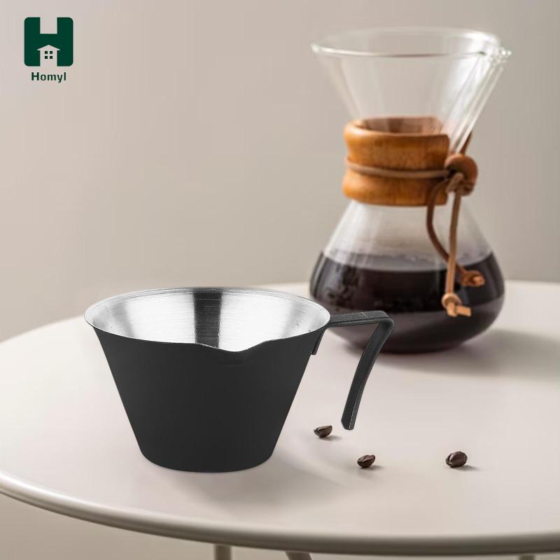 Cốc đong cà phê shamjina Homyl bằng thép không gỉ 304 100ml oz dùng tách chiết espresso có thể tái sử dụng cho quán bar