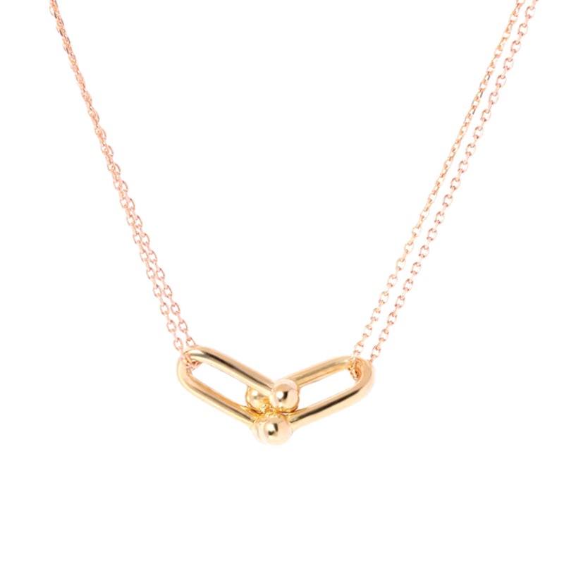 Ygt Vòng cổ Thép Không Gỉ Mạ Vàng Mặt Hình Chữ U Phong Cách Hàn Quốc Thời Trang