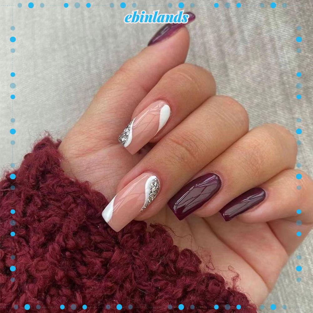 Set 24 Móng Tay Giả Có Thể Tháo Rời