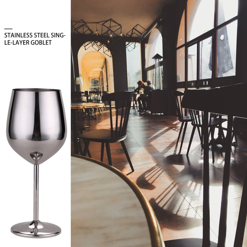 =Christmas=Stainless Steel Red Wine Glass Copper Plated Single Layer Goblet Kitchen Tools