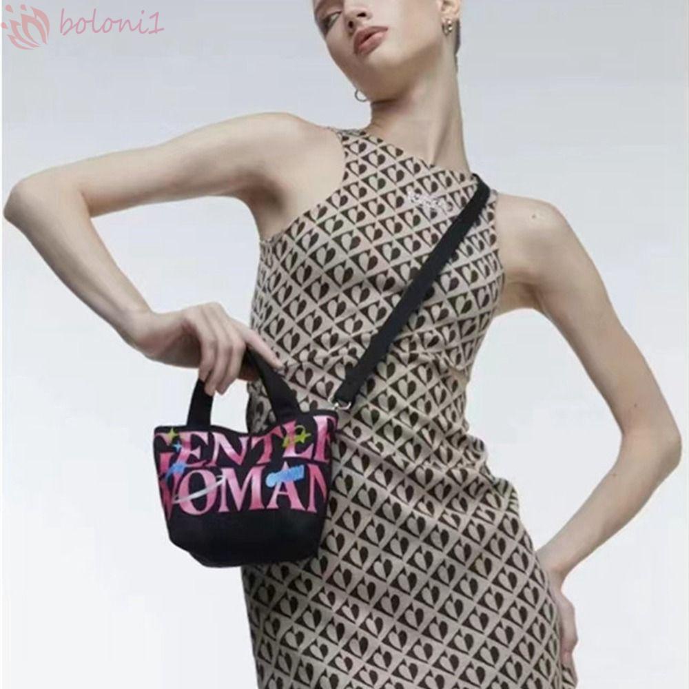 Túi vải Mini In Chữ Thời Trang Cho Nữ