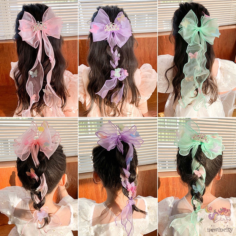 Kẹp Tóc Hình Nơ Bướm Xinh Xắn Phong Cách Hàn Quốc Cho Bé Gái