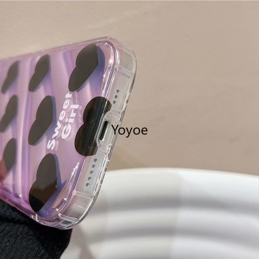 Ốp Điện Thoại Silicone Mềm Chống Sốc Họa Tiết Trái Tim Cho iPhone 14 13 12 11 Pro Max X XR XS 7 8 Plus SE