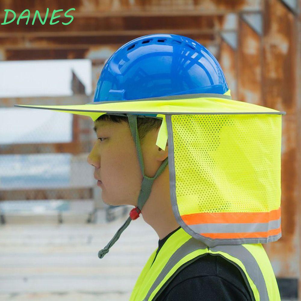 Mũ Cứng Che Cổ Dạng Lưới Kẻ Sọc Phản Quang Có Thể Gập Lại Bảo Vệ Cổ Cho Nam