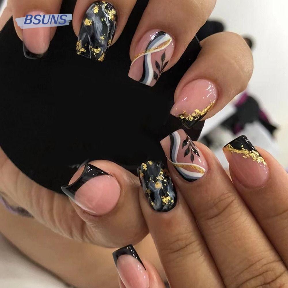 Bộ Móng Tay Giả Đầu Vuông Có Thể Tháo Rời Cho Nữ