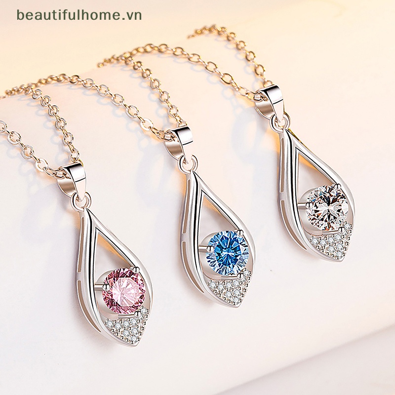 Mặt Dây Chuyền Hình Giọt Nước Bằng Đá Zircon Nhiều Màu Thời Trang Chất Lượng Cao Cho Nữ