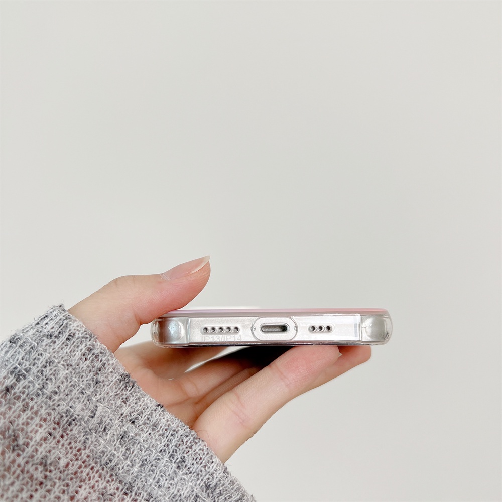 Ốp Điện Thoại TPU Mềm Trong Suốt Họa Tiết Cầu Vồng Có Dây Đeo Cho iPhone 14 13 12 11Pro Max