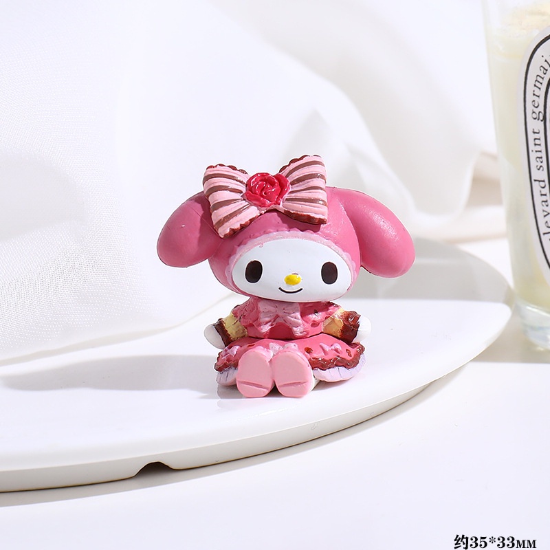 Bộ 5 Mô Hình Nhân Vật Hoạt Hình Kuromi Hello Kitty