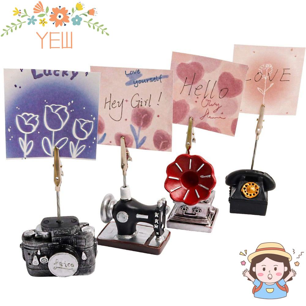 Giá Đỡ Kẹp Ảnh / Thẻ Ghi Chú / Điện Thoại Để Bàn Bằng Resin Tiện Dụng