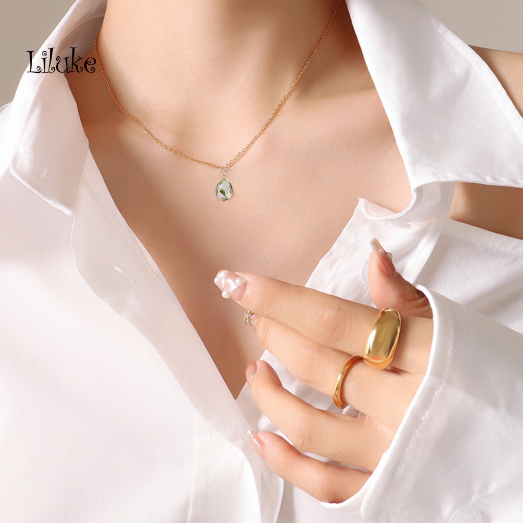 Vòng cổ Hợp Kim Trang Trí Mặt Hình Cây Thông Và Giọt Nước Xinh Xắn Cho Nữ