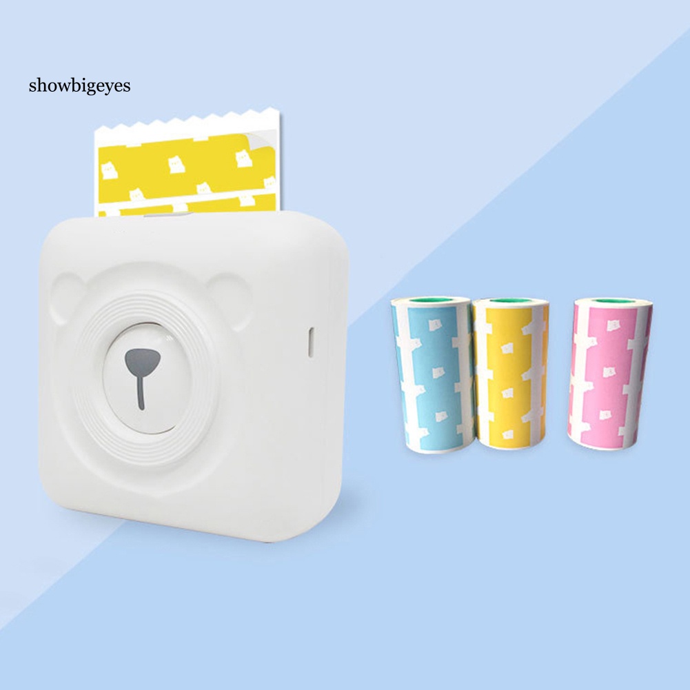 Bộ 3 Cuộn Giấy Dán Tự Dính Hình Gấu Dễ Thương Dùng Trang Trí