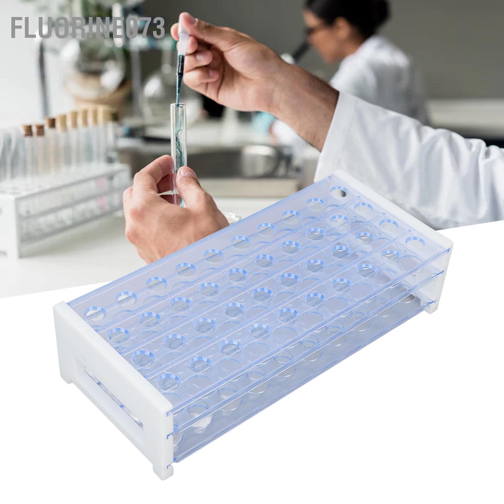 Fluorine073 Nhựa Ống Nghiệm Giá Trường Chuyên Nghiệp Phòng Thí 50 Lỗ Gác Cho 18Mm