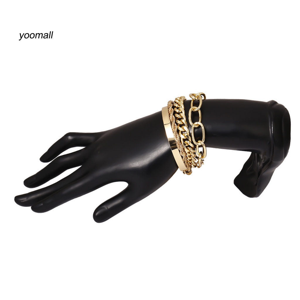 Set 4 Vòng Tay Mạ Điện Nhiều Kiểu Dáng Phong Cách Vintage Cho Nữ