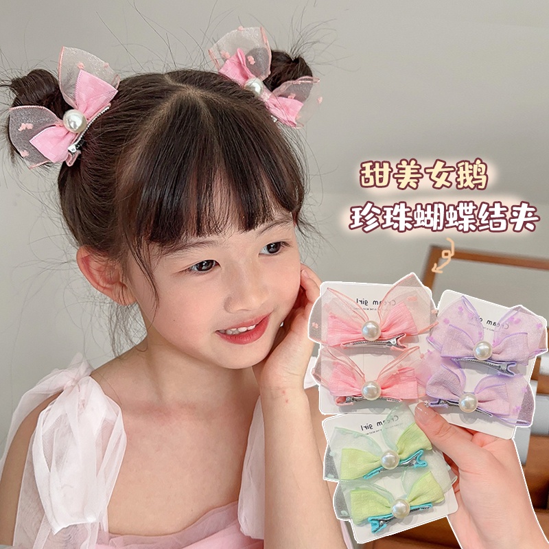 Kẹp Tóc Nơ Ba Chiều Không Đau Dễ Thương Cho Bé Gái