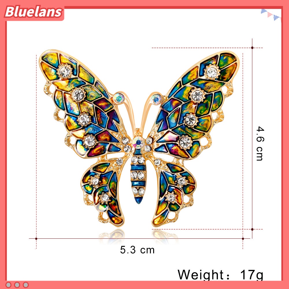 [BLS] Trâm Cài Áo Họa Tiết Bướm Giọt Dầu Nhiều Màu Sắc Mới Phù Hợp