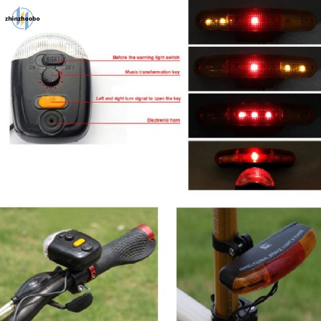 Đèn Xi Nhan Đa Năng Gắn Đuôi Xe Đạp Kèm Còi Điện Xc-408