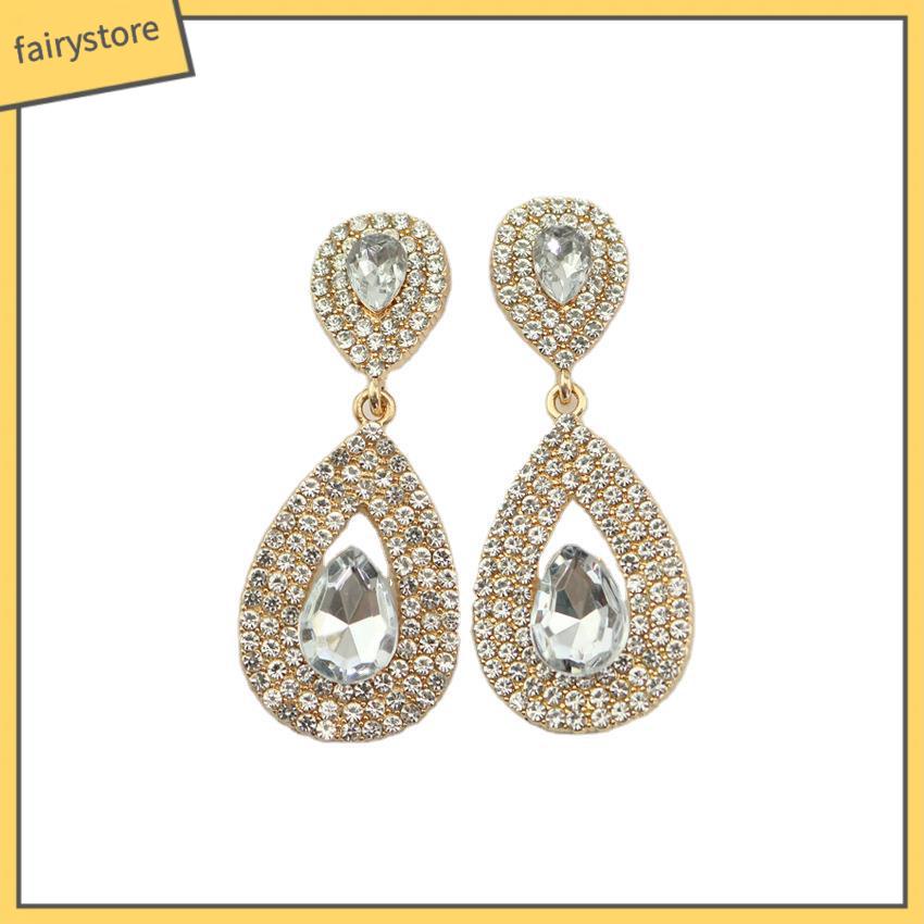 [FTO] Bông Tai Xỏ Hạt Kim Cương Hình Vuốt Thả Dây Xích Kiểu Âu Mỹ Cho Nữ