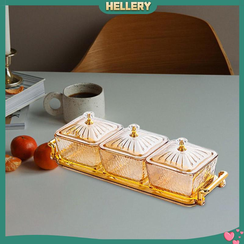 [HelleryVN] Khay Đựng Gia Vị / Thức Ăn Vặt Có Nắp Tháo Rời Được